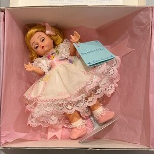 Madame Alexander Pink and White Doll with Lace Dress